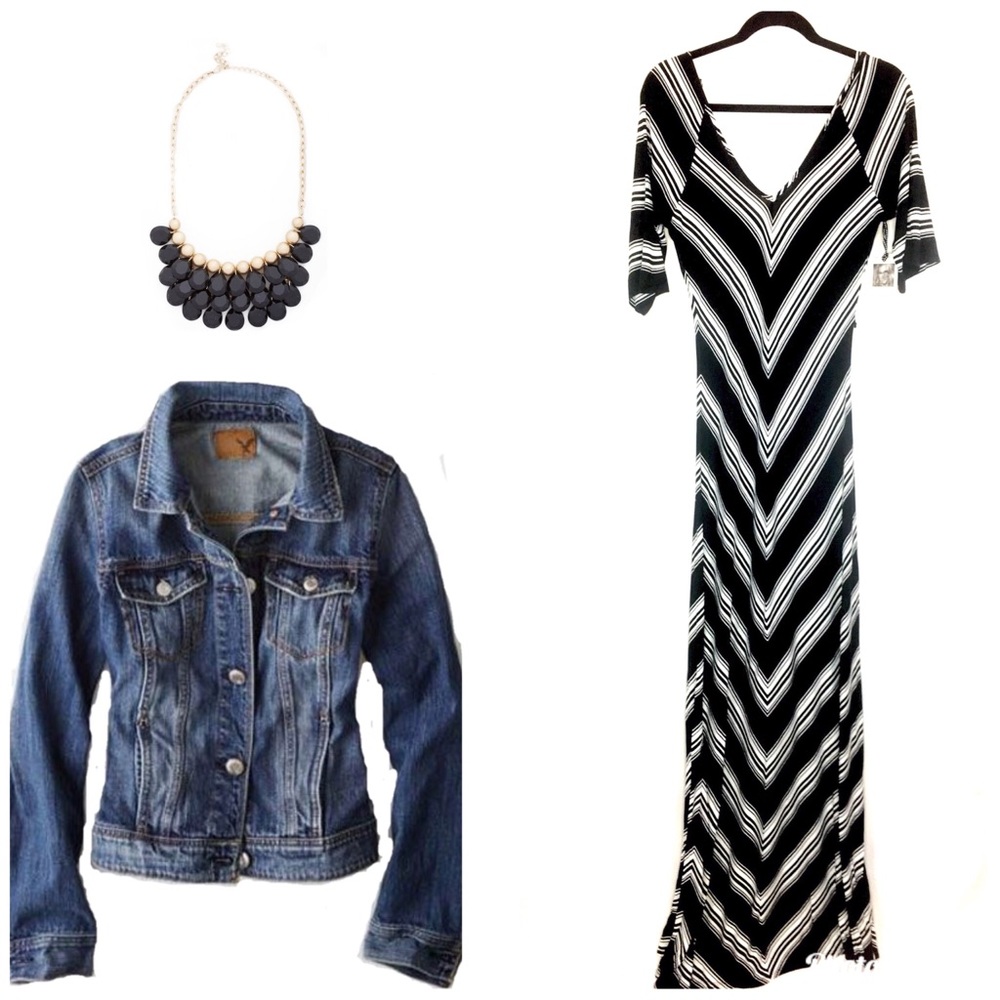 Jessica Simpson striped maxi dress